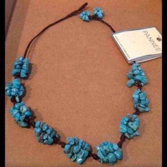 Pannee Jewelry - Faux Turquoise 18" Necklace